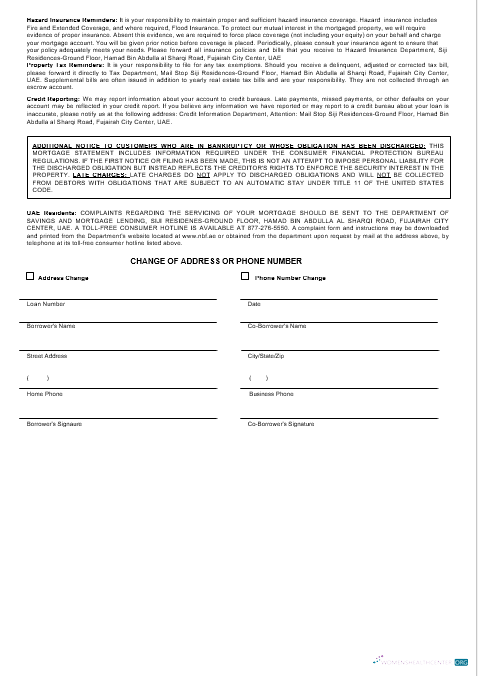 Download UAE Fujeirah National bank mortgage statement in Word and PDF formats 3 Photoshop template